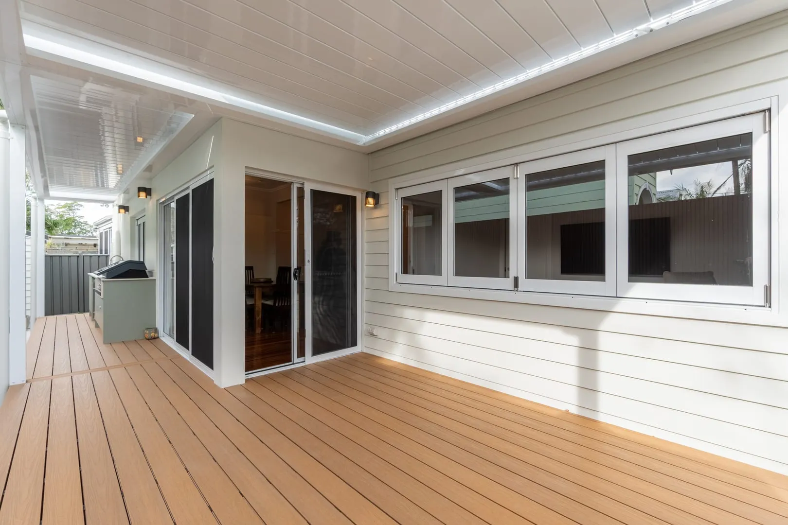 Covered alfresco and timber deck