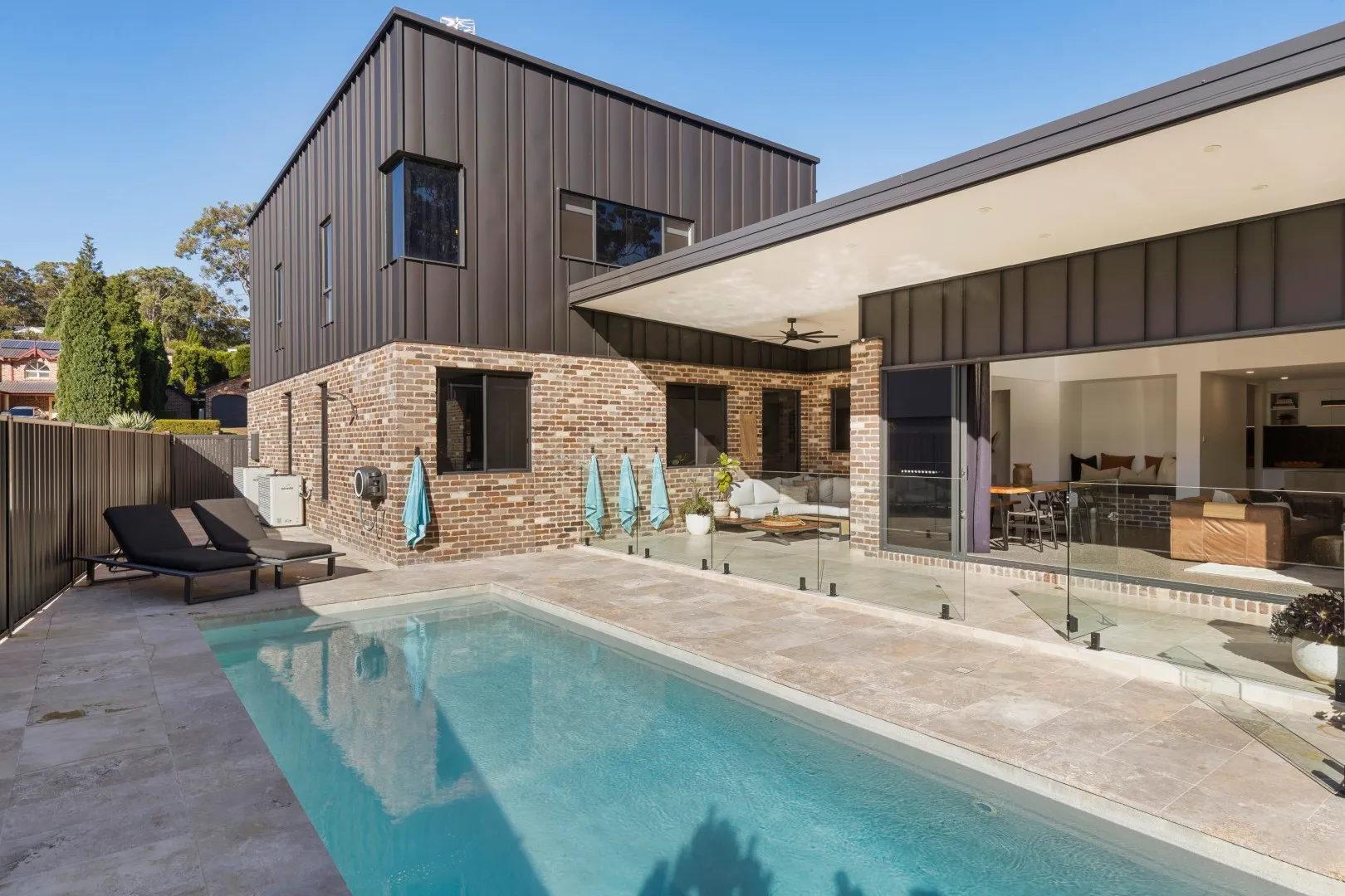 A landscaped outdoor living space designed by MT Design Collective